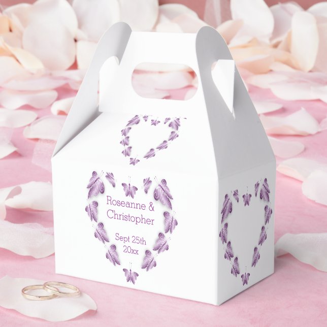 Lila farbige Butterflies-Hochzeit Geschenkschachtel (Hochzeit)