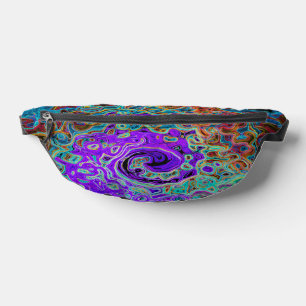 Lila Farbige Groovy Abstrakte Retro Flüssigkeitswi Bauchtasche