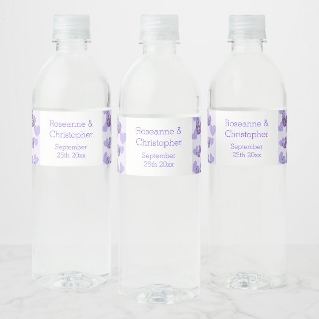 Lila farbige Wisteria Heart Design Wedding (Flaschen)
