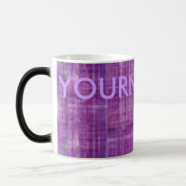 Lila Farbmoderne Kunst-Tasse mit Ihrem Namen Verwandlungstasse