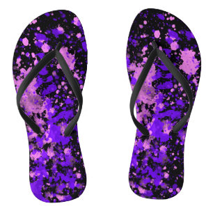 Lila Farbspritzer Flip Flops