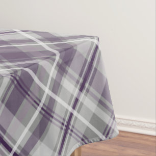 lila Farbtöne in Graudiagonale kariert Tischdecke