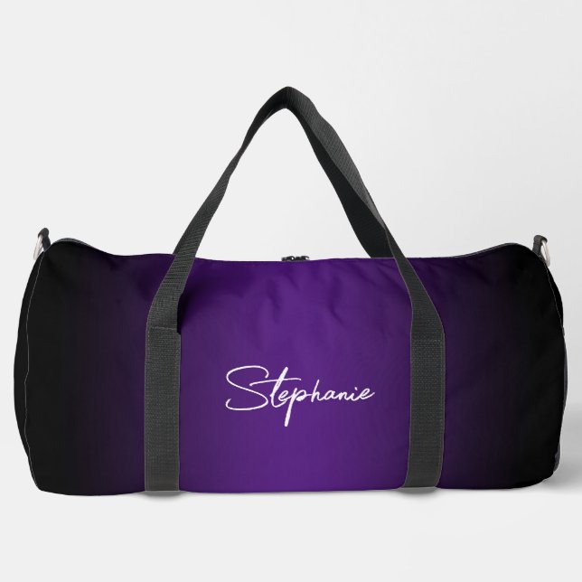 Lila Farbverlauf der Black Edge Royal Duffle Bag (Vorderseite)