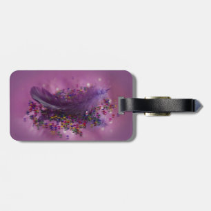 Lila Federn Gepäckanhänger