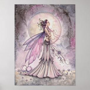 Lila Feen-Fantasie-Kunstillustration Poster