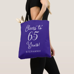 Lila Feier bis 65 Jahre 65. Geburtstagsparty Tasche