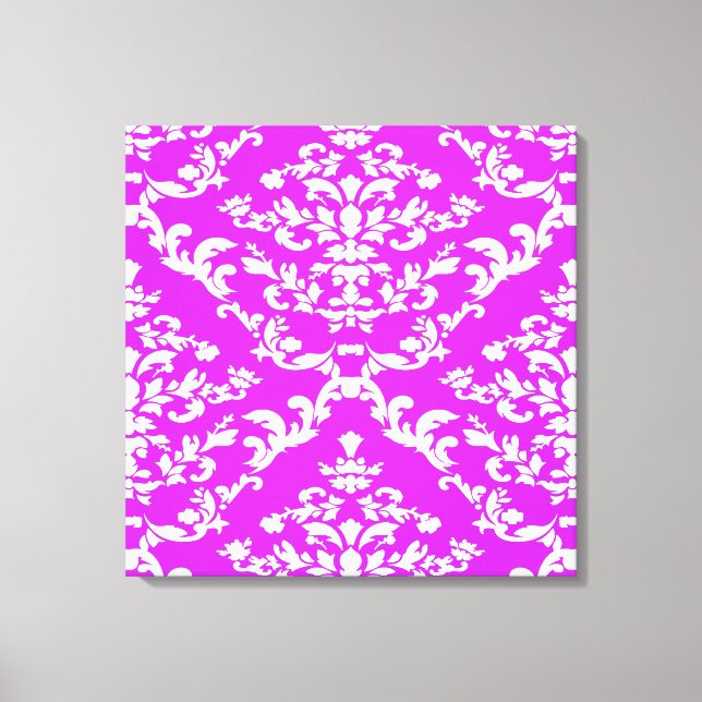 Lila feiner Damask @ Emporiomoffa Leinwanddruck (Vorderseite)