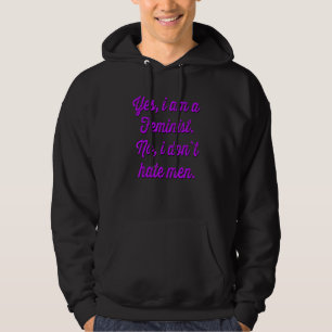 Lila feministischer Spruch für Frauen Feminismus M Hoodie