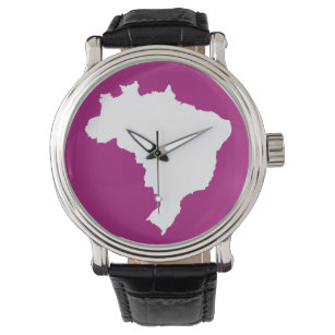 Lila festes Brasilien Armbanduhr