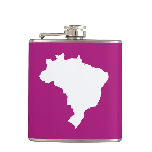 Lila festes Brasilien Flachmann (Vorderseite)