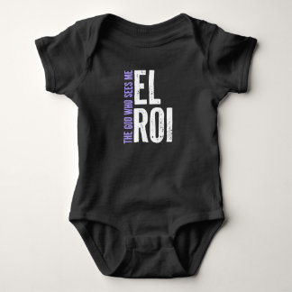 Lila Fett El Roi - Der Gott, der mich sieht  Baby Strampler