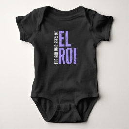 Lila Fettdesign - El Roi - Der Gott, der mich sieh Baby Strampler