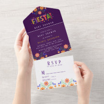 Lila Fiesta Floral Baby Dusche