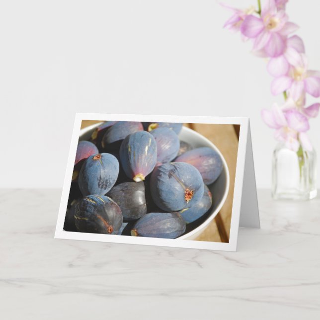 Lila Fig Frucht in Bowl Karte (Orchidee)