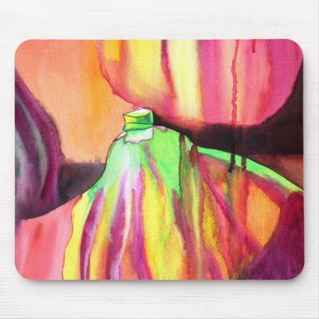 Lila Figs Aquarell Mousepad (Vorne)