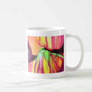 Lila Figs original Art Aquarell Tropfen Malerei Kaffeetasse