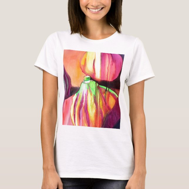 Lila Figs original Art Aquarell Tropfen Malerei T-Shirt (Vorderseite)