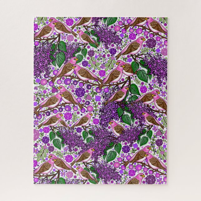 Lila Finches, Lilacs - NH Staat Bird und Blume (Vertikal)