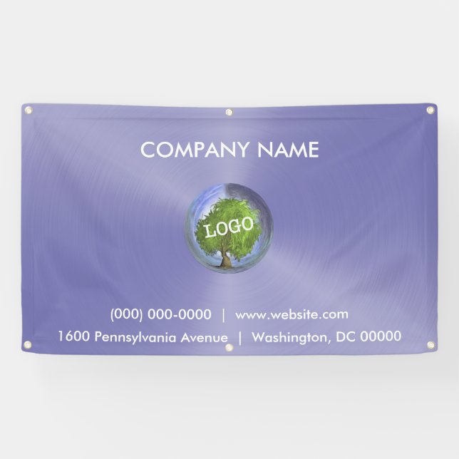 Lila Firmenlogo im Freien Banner (Horizontal)