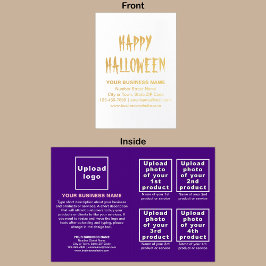 Lila Firmenmarke auf Halloween-Foil-Card Folienkarte