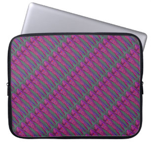 lila Fischmuster Laptopschutzhülle