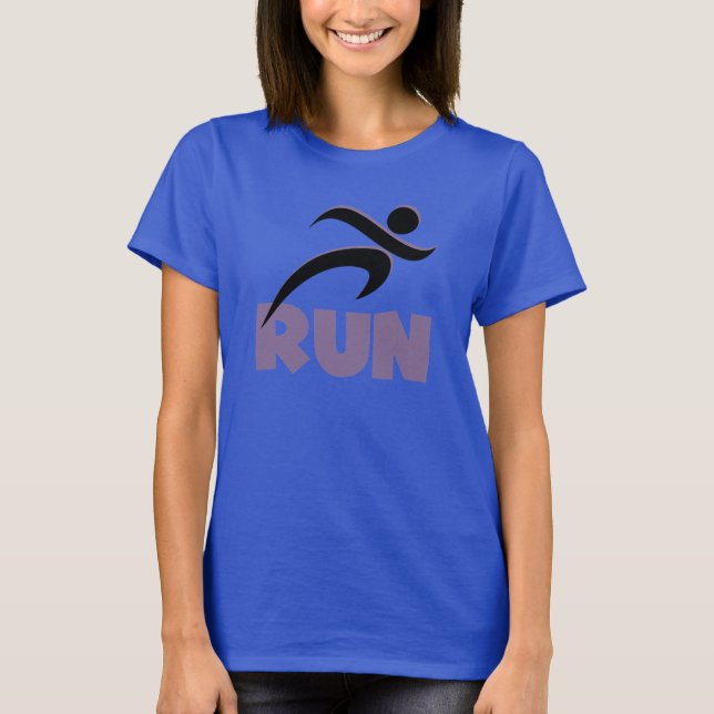 Lila Fitness ausführen T-Shirt (Vorderseite)