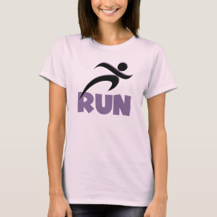 Lila Fitness ausführen T-Shirt