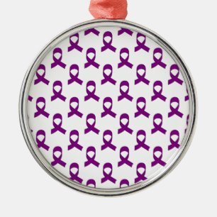 Lila Flachmuster Silbernes Ornament