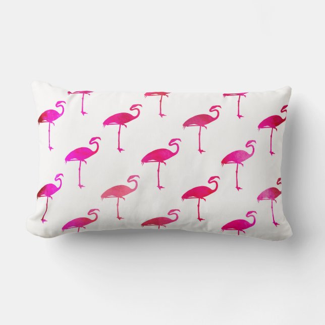 Lila Flamingo-Farbstoff Lendenkissen (Vorderseite)