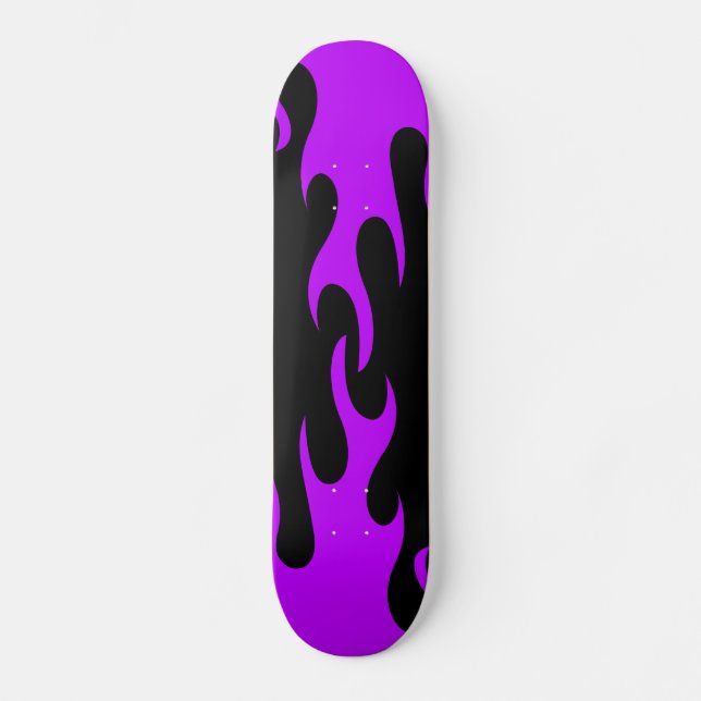 Lila Flammenskateboard-Plattform Skateboard (Vorderseite)