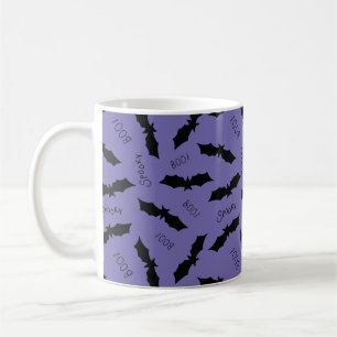 Lila Fledermäuse Halloween Kaffeetasse