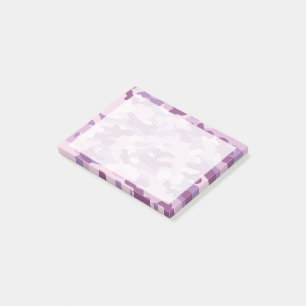 Lila Flieder-Tarnmuster Post-it Klebezettel