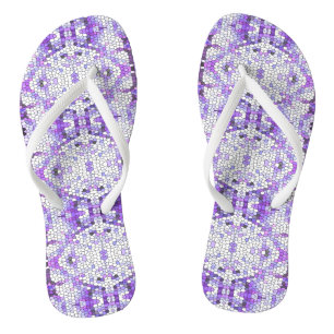 Lila Fliesen - Mosaik, griechischer Stil, Flip Flops