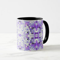 Lila Fliesen - Mosaik, griechischer Stil,
