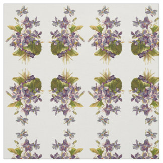 Lila Flora Stoff
