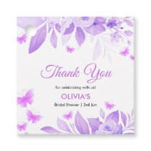 Lila Floral Butterfly Brautparty Vielen Dank