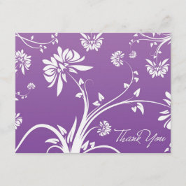 Lila floral Dankeschön Karte