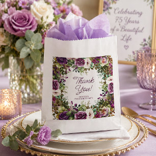 Lila Floral Geburtstag Vielen Dank Geschenktütchen