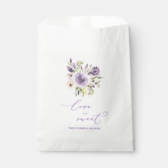 Lila Floral Gevor Bag Geschenktütchen (Vorderseite)