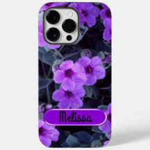 Lila floral iPhone 14 Pro Max Fall