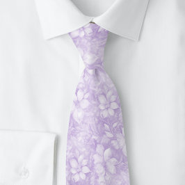 Lila Floral Krawatte