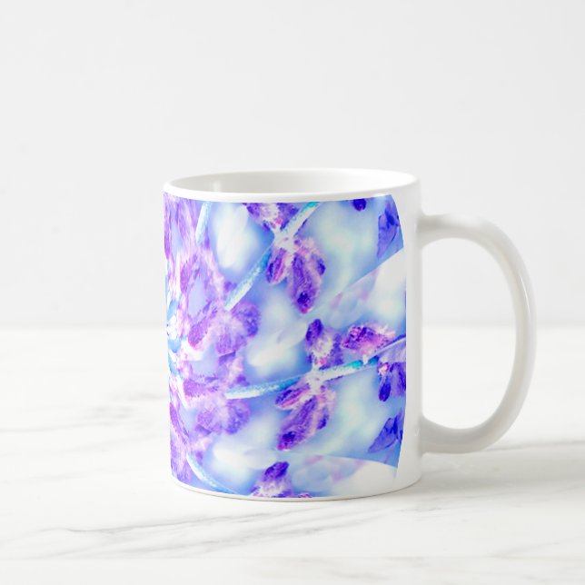Lila Floral Mandala Kaffeetasse (Rechts)
