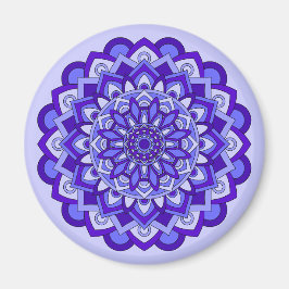 Lila Floral Mandala Magnet