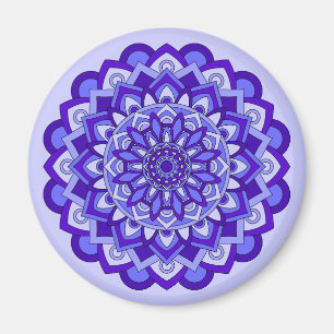 Lila Floral Mandala Magnet