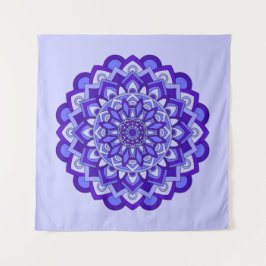 Lila Floral Mandala Wandteppich