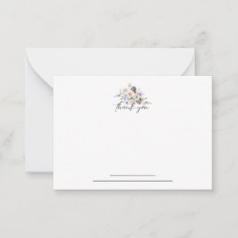 Lila Floral Notecard Vielen Dank Mitteilungskarte