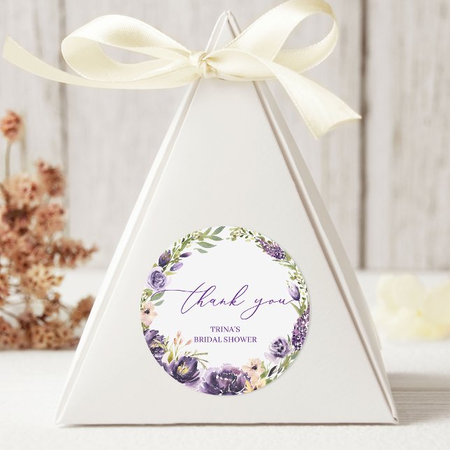 Lila Floral Round Gvor Sticker (Von Creator hochgeladen)