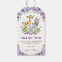 Lila Floral Safari Jungle Animals Baby Dusche G
