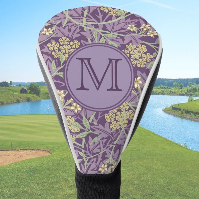 Lila Floral William Morris Custom Initial Ladys Golf Headcover (Von Creator hochgeladen)