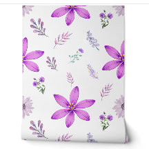 Lila florale Akzente Nahtloses Muster